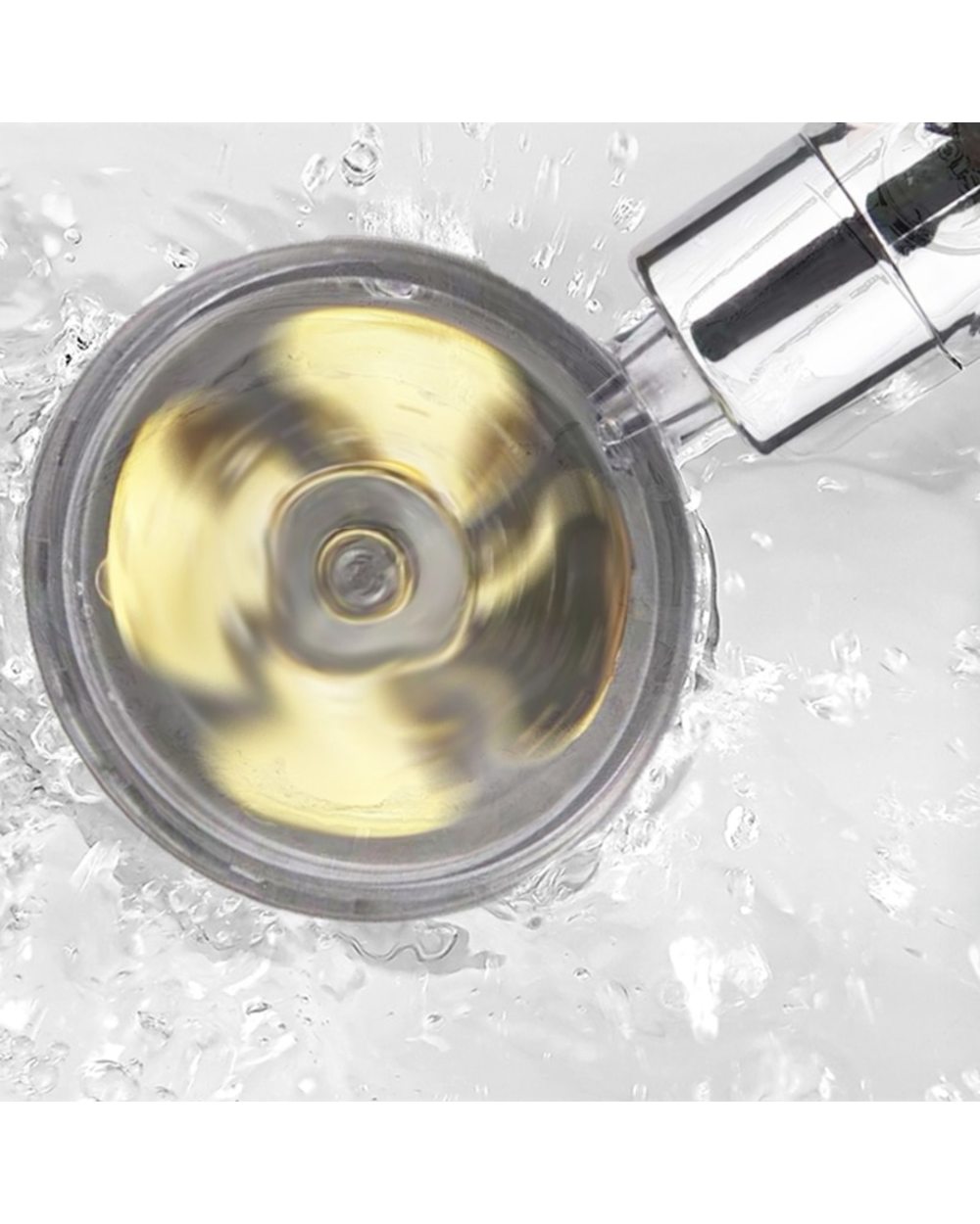 Shower Head Water Saving Flow 360 Degrees Rotating With Small Fan ABS Rain High Pressure Bathroom Accessories front-5