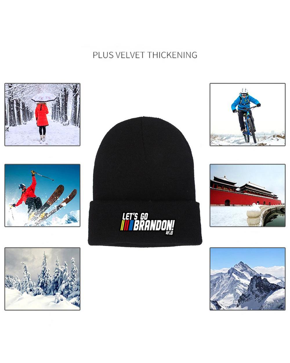 Let's Go Brandon Beanies Knit Hat FJB Merch front-1