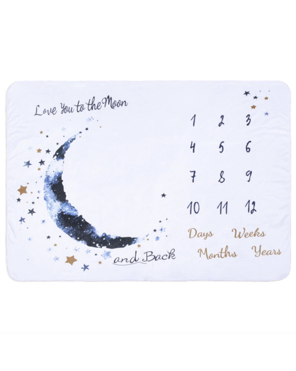 Flannel Baby Milestone Blanket 75x100 Cm front-1
