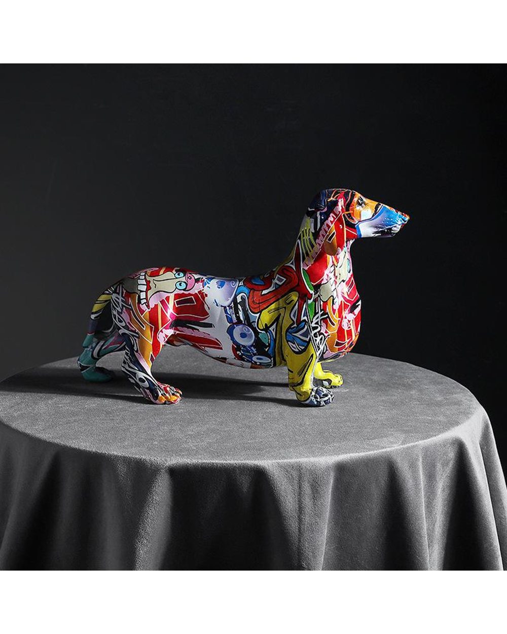 Dachshund Dog Sculpture Figurine Art Animal Statue Animal Figurine Ornament Statue Home Decor Office front-5