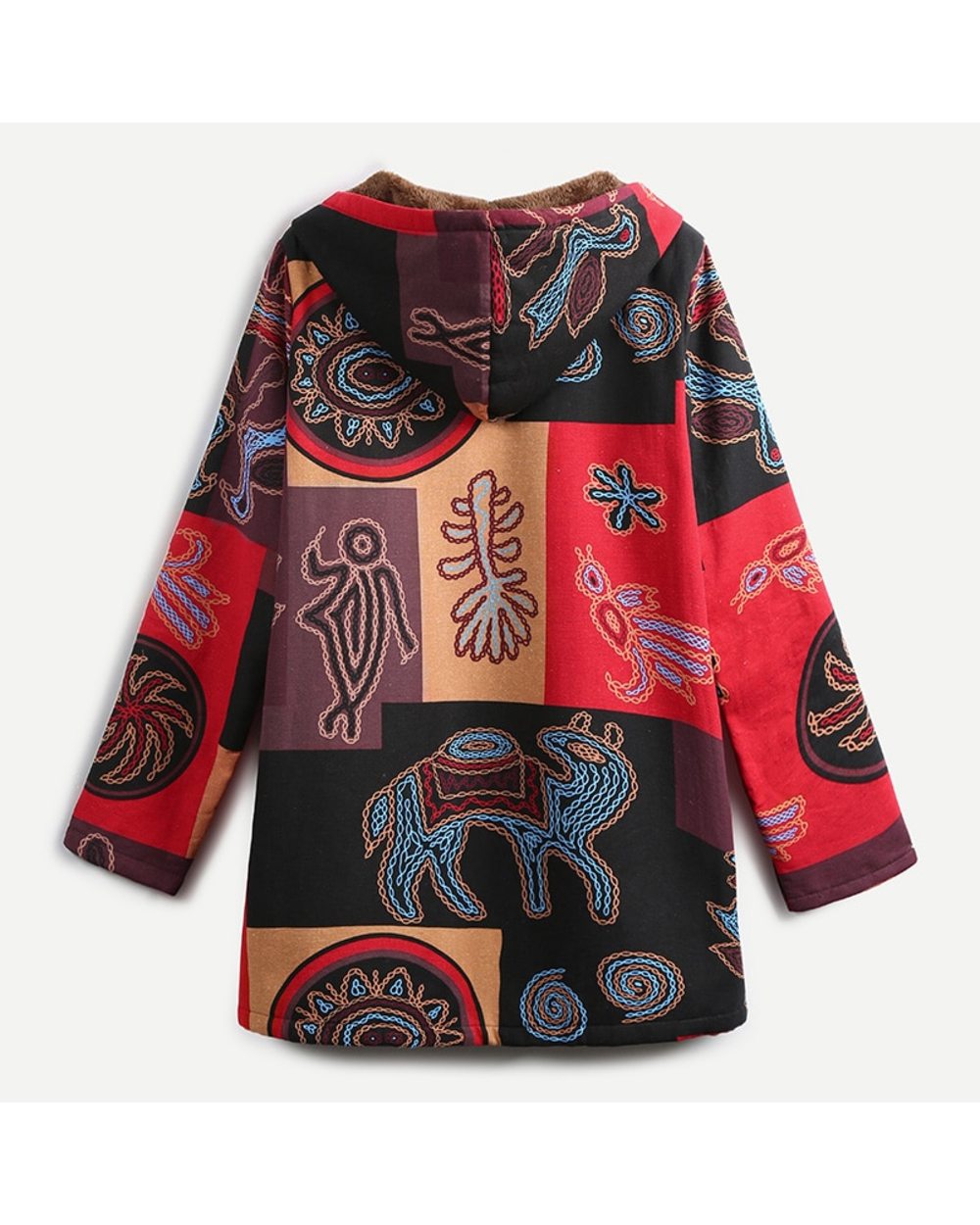 Winter Jackets for Women Fall Long Sleeve Plush Spring Parkas Plus Size Spring Coat with a Hood front-1