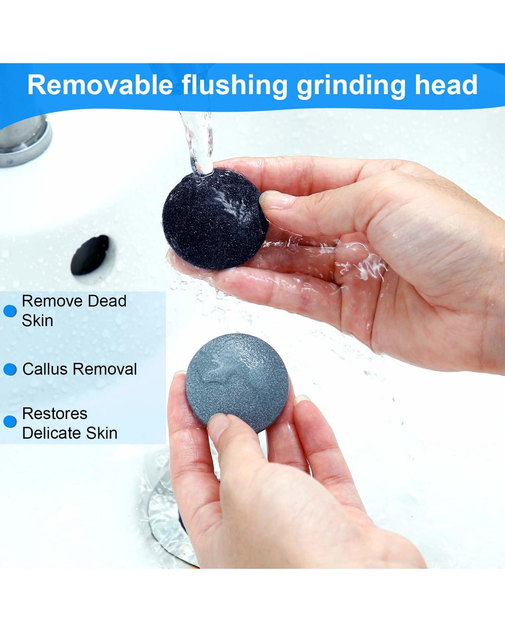 Electric Foot Grinder Vacuum Callus Remover Foot Pedicure Tools Rechargeable Foot Files Clean Tools For Hard Cracked Sk front-3