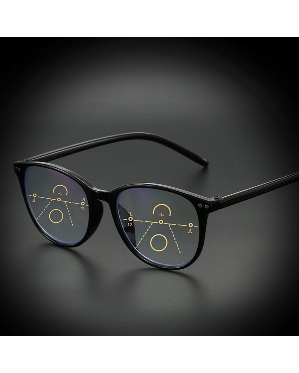 Iboode Retro Progressive Multifocal Reading Glasses Women Big Frame Anti Blue Rays Eye Protection Presbyopic Eyewear+1. front-1