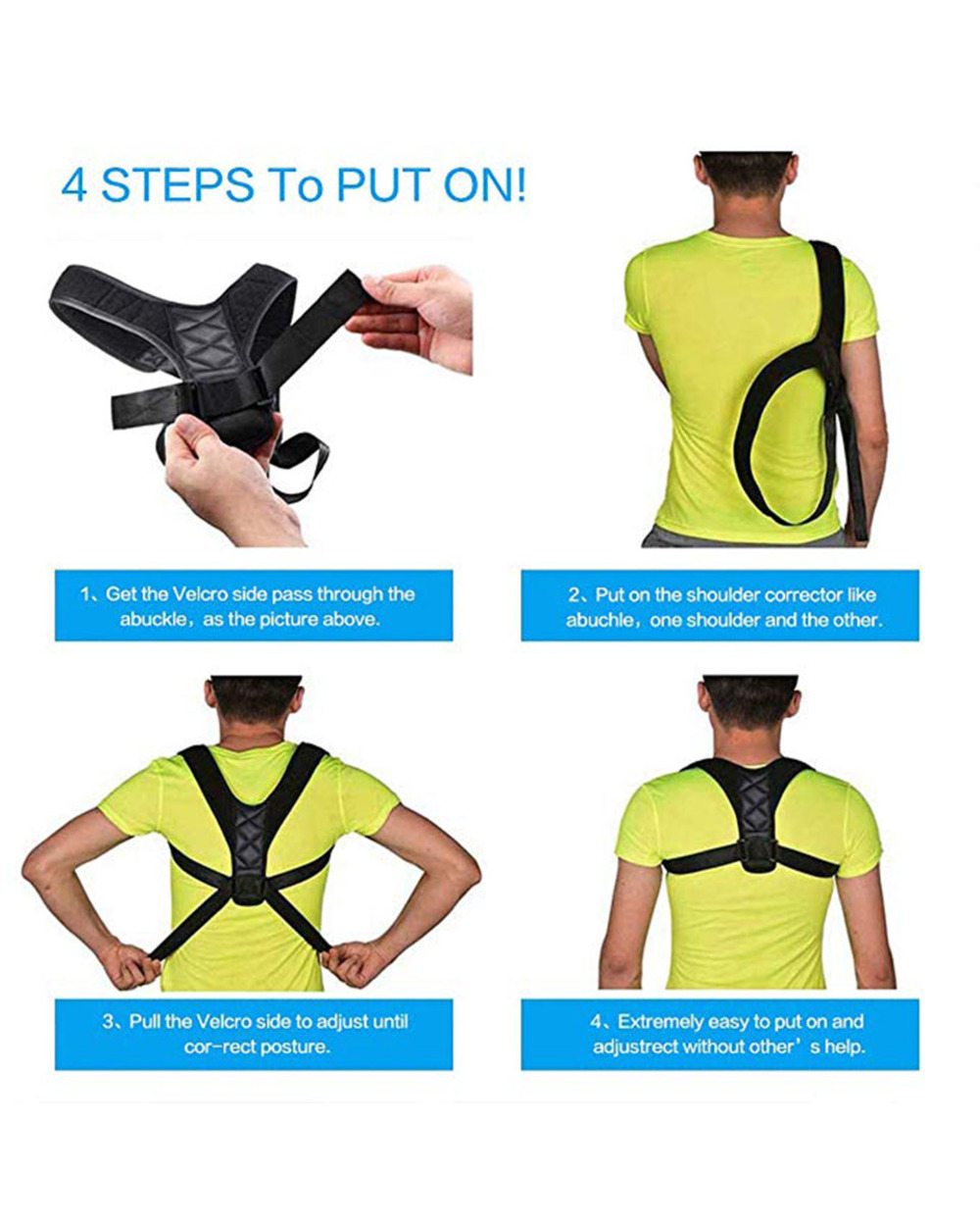Dropping Medical Clavicle Posture Corrector Adult Children Back Support Belt Corset Orthopedic Brace Shoulder Correct front-3
