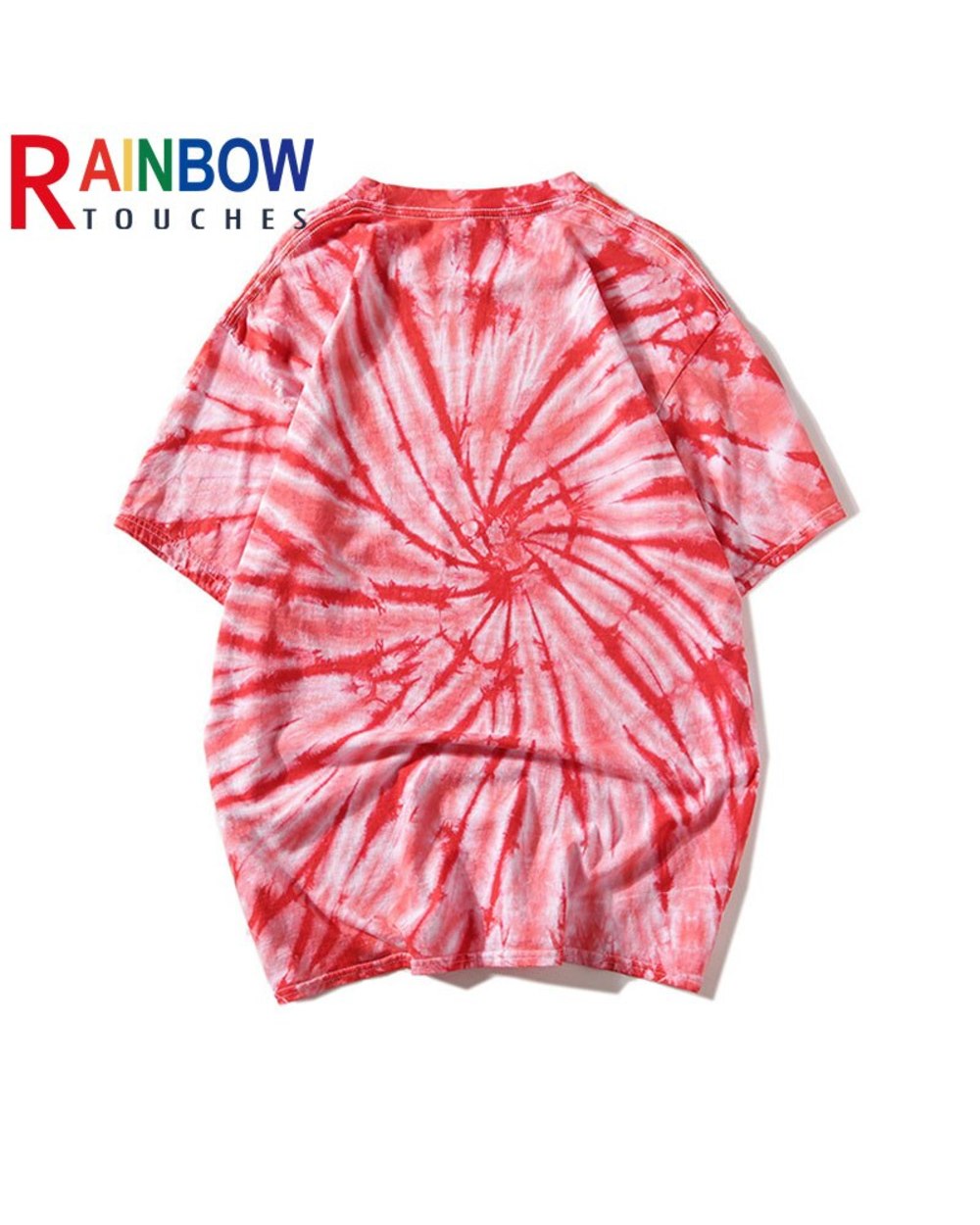 Rainbowtouches Men 100Cotton Tie Dye T Shirts In Bulk Tie-dye Shirt Tidal Current Harajuku Cyber Celebrity T-Shirt Unis front-1