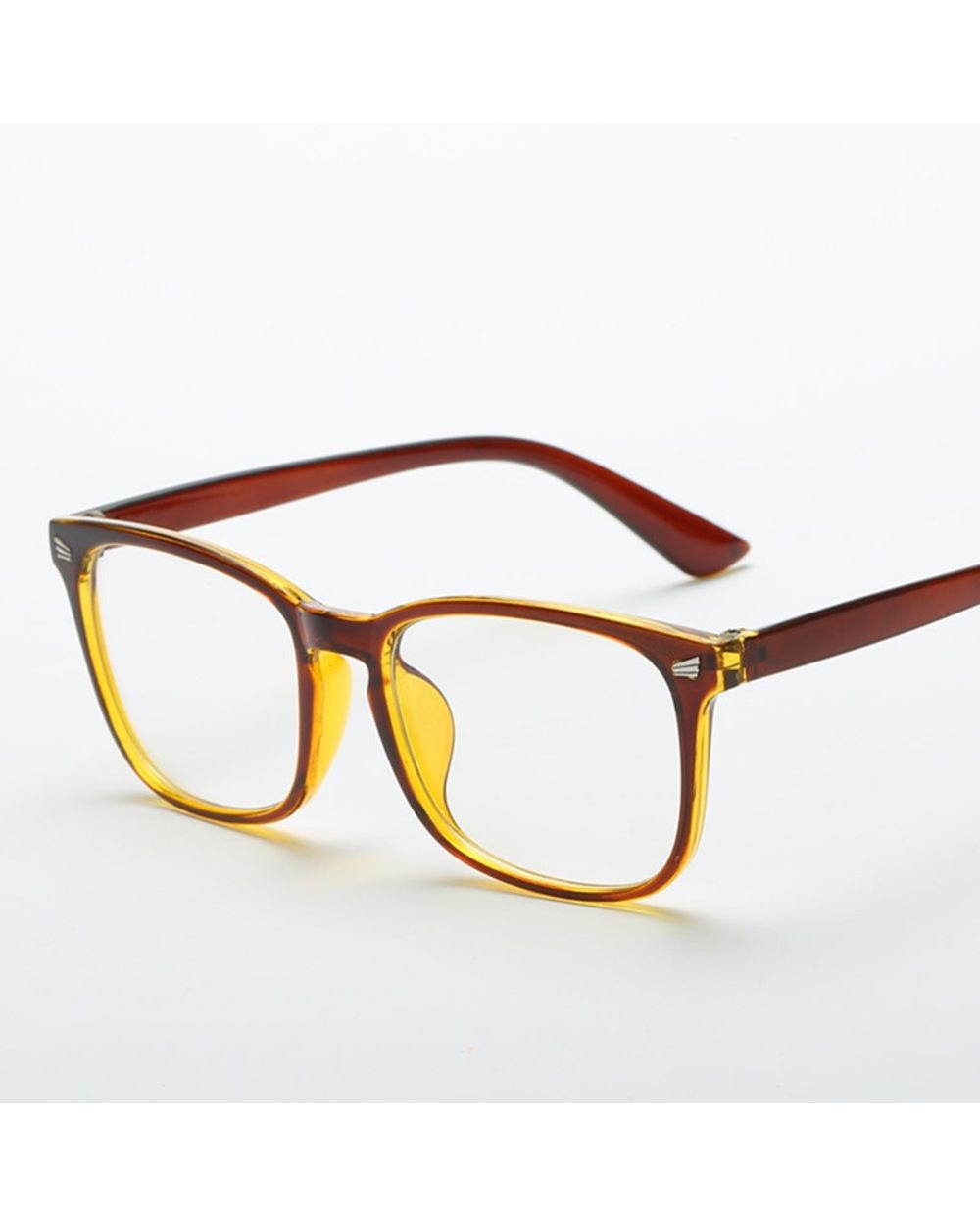 2020 Fashion Unisex Square Glasses Plain Glasses Full Frame Glasses For Men And Women Radiation Protection Optical Glas front-2