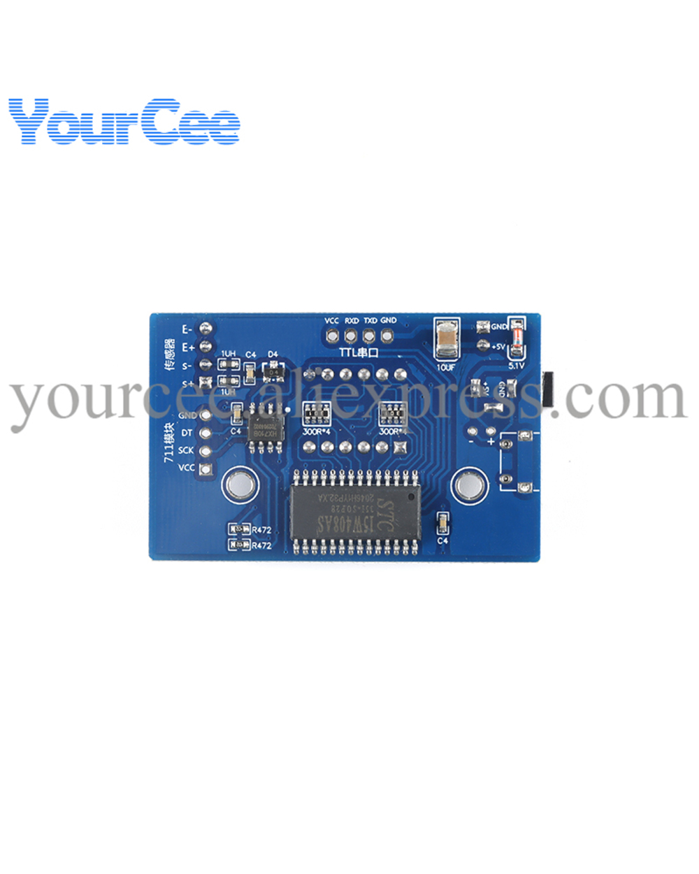 Hx711 Load Cell Ad Weight Pressure Sensor Ad Module With Display 24-Bit Weighing Instrument Electronic Scale front-5
