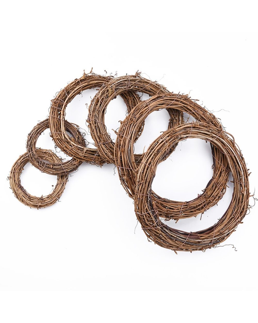 10cm/15cm/20cm Rattan Ring Cheap Artificial Flowers Garland Dried Plants Frame For Home Christmas Decoration DIY front-0