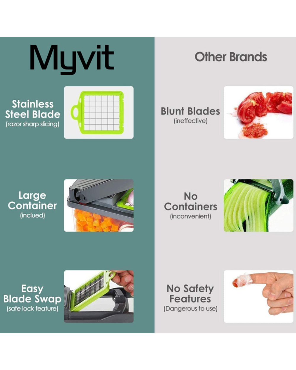 Vegetable Cutter 8 In 1 6 Dicing Blades Slicer Shredder Fruit Peeler Potato Cheese Drain Grater Chopper Kitchen Accries front-3