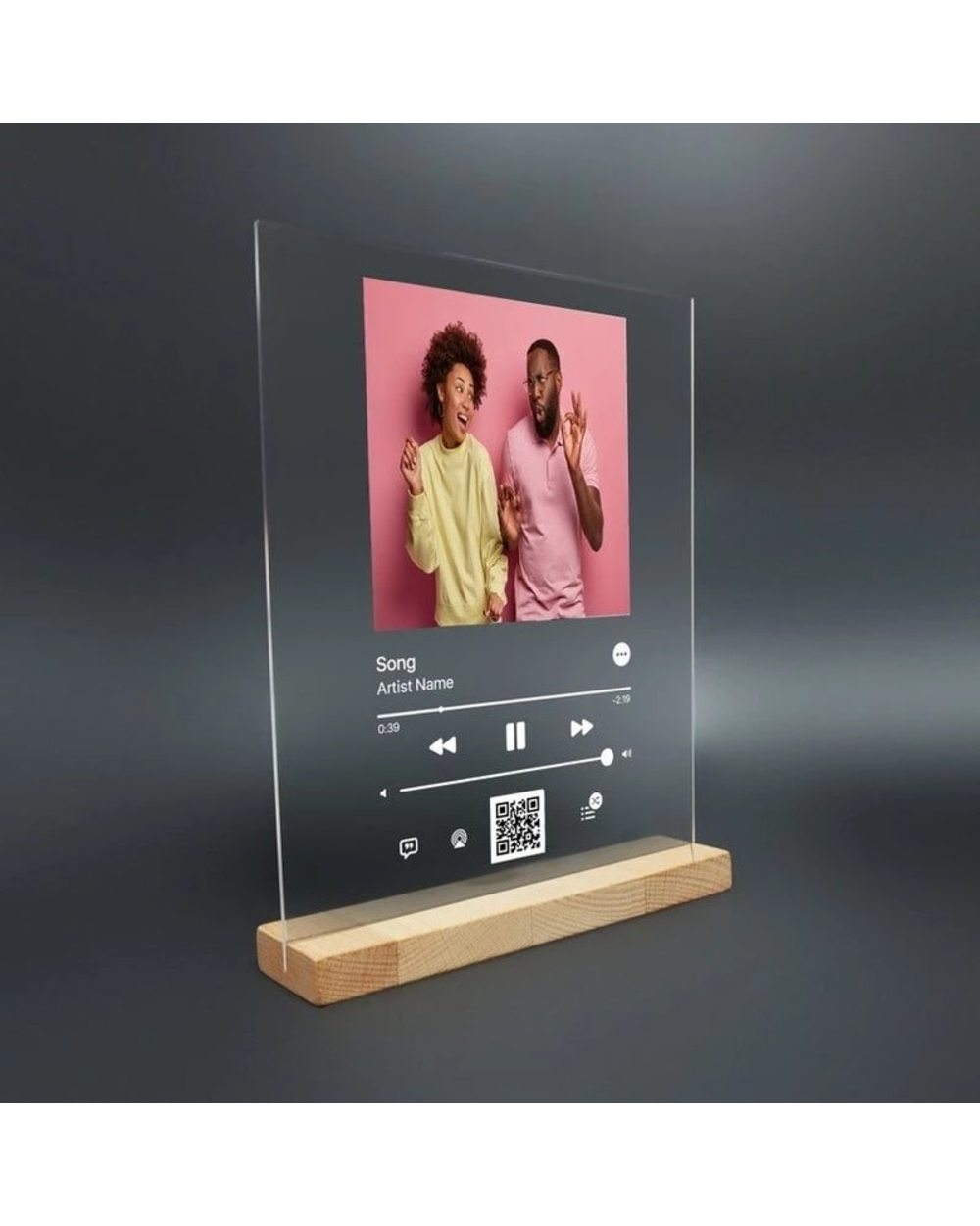 Custom Spotify Code Acrylic Music Board Spotify Glass Personal Gifts front-3