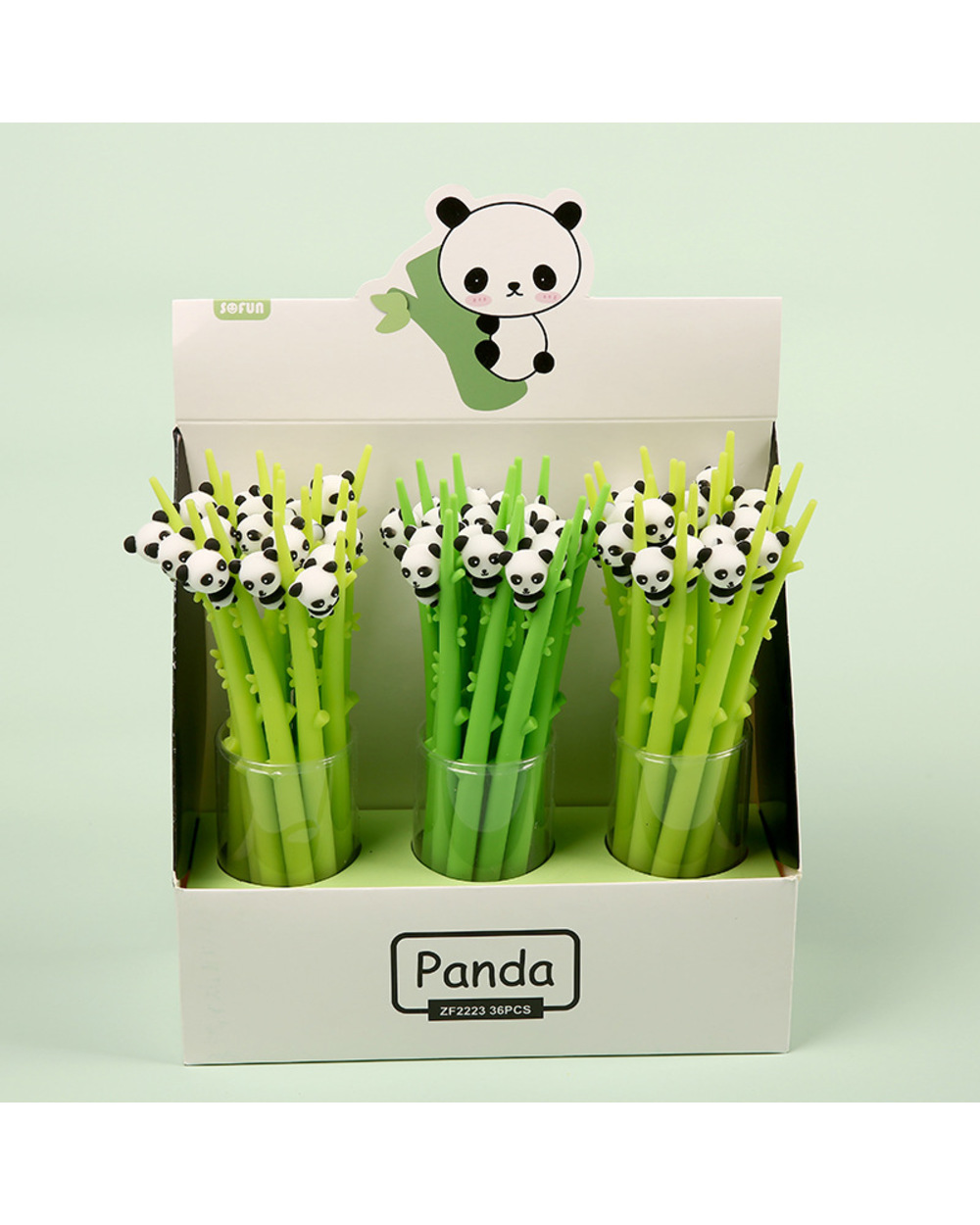0.5Mm Cute Baby Bamboo Panda Soft Rubber Cute Gel Ink Pen School Office Writing Supply Novelty Gift Stationery Student front-0