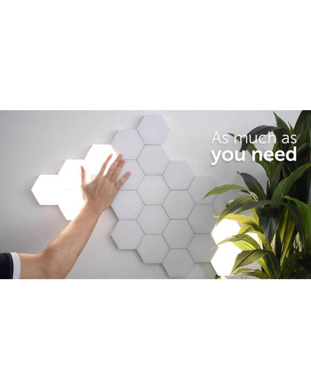 Home Decor Lighting Sensitive Hexagonal Lamps Led Night Light Magnetic Decoration Wall Lamp Touch Control Quantum Modul front-5
