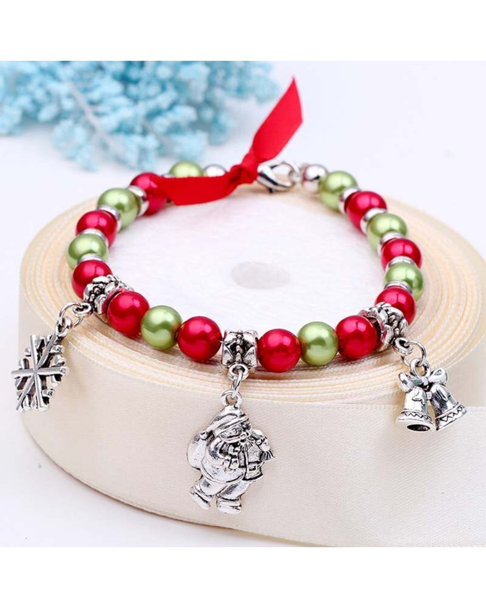 Christmas Bracelet Santa Claus Pendants Merry Christmas Decorations for Home Xmas Kids Gifts Christmas Tree Decor 2022 front-2