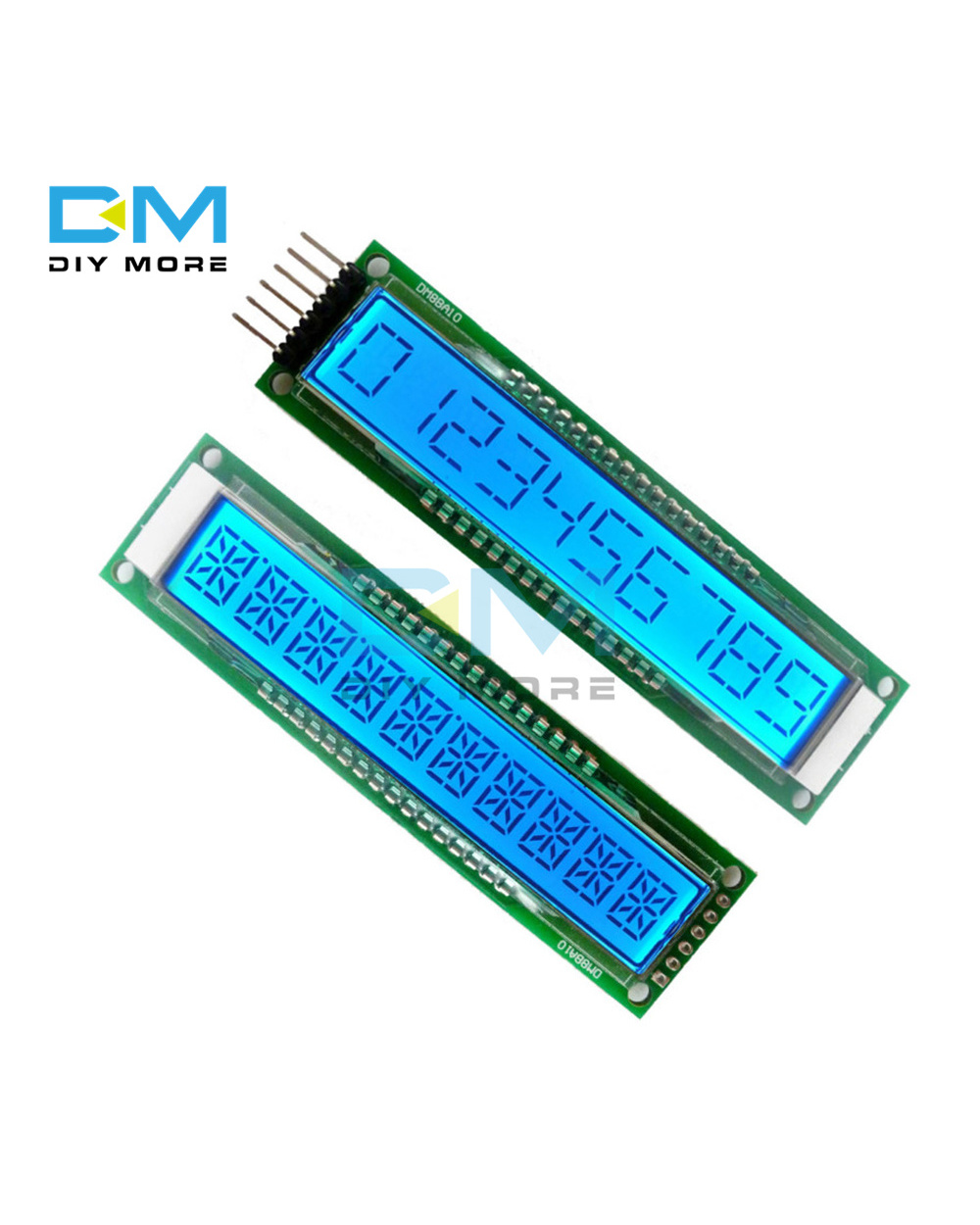 Lcd Module Blue Screen 10-Bit 16-Segment Lcd Display Module Panel Dm8ba10 Dc 5V Tm1622 Chip front-0