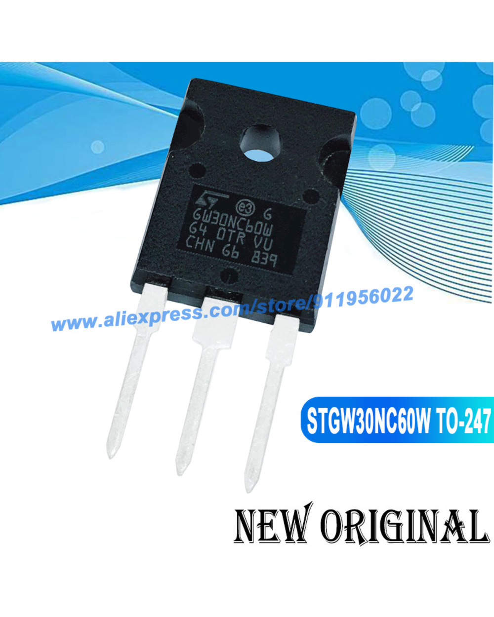 (5 Pieces) Stgw30nc60w Gw30nc60w To-247 600V 60A / Gw30n120kd Stgw30n120kd 1200V 30A / Gw50nb60m Stgw50nb60m 600V 50A T front-0