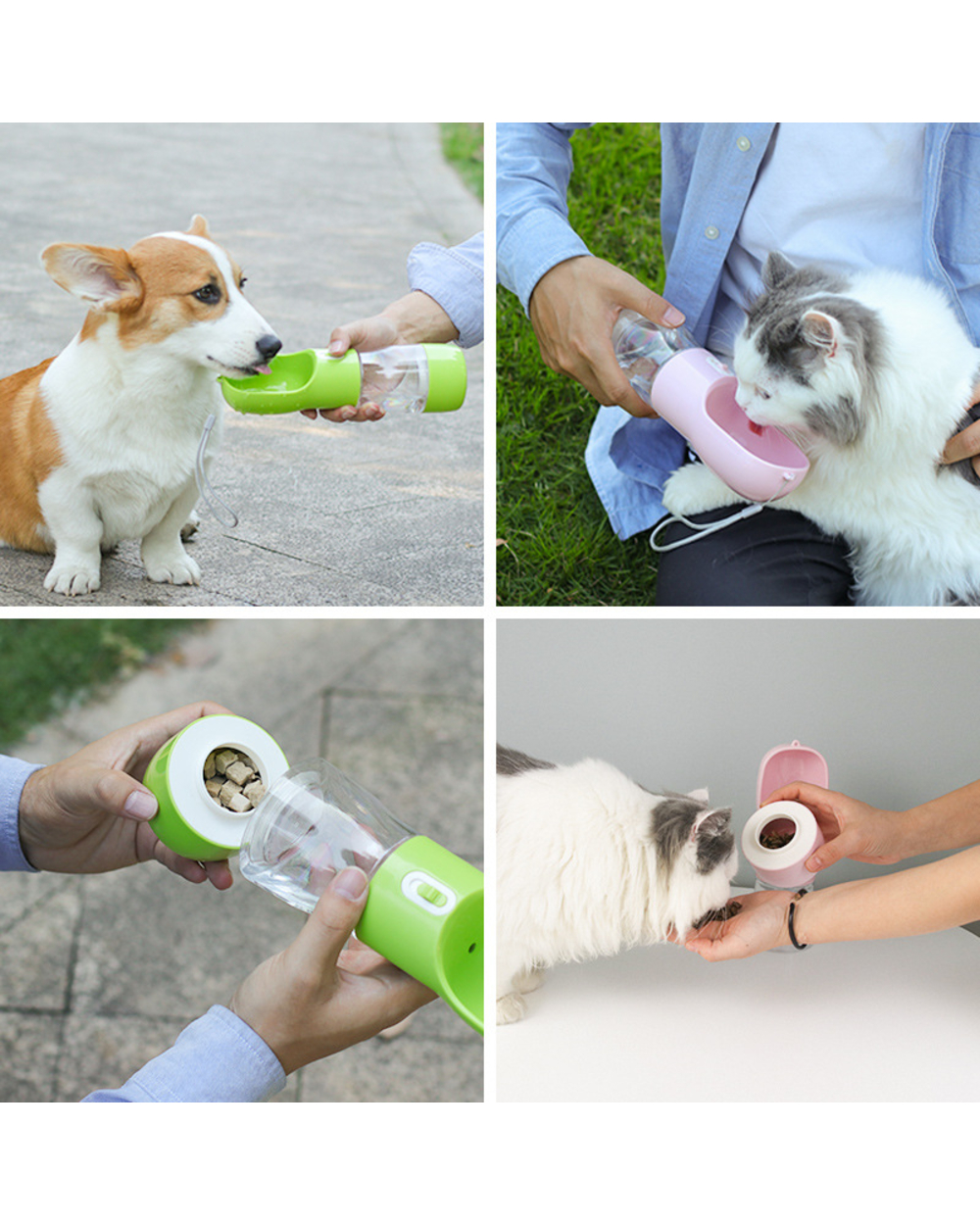 Pet Dog Water Bottle Feeder Bowl Portable Water Food Bottle Pets Outdoor Travel Drinking Dog Bowls Water Bowl For Dogs front-3