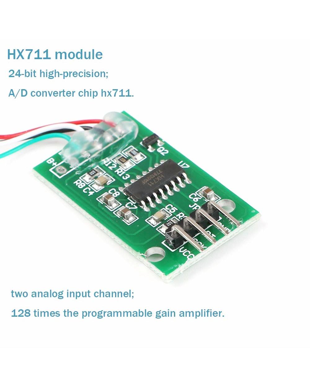 Digital Load Cell Weight Sensor Hx711 Ad Converter Breakout Module 5Kg 10Kg Portable Electronic Kitchen Scale For Ardui front-2