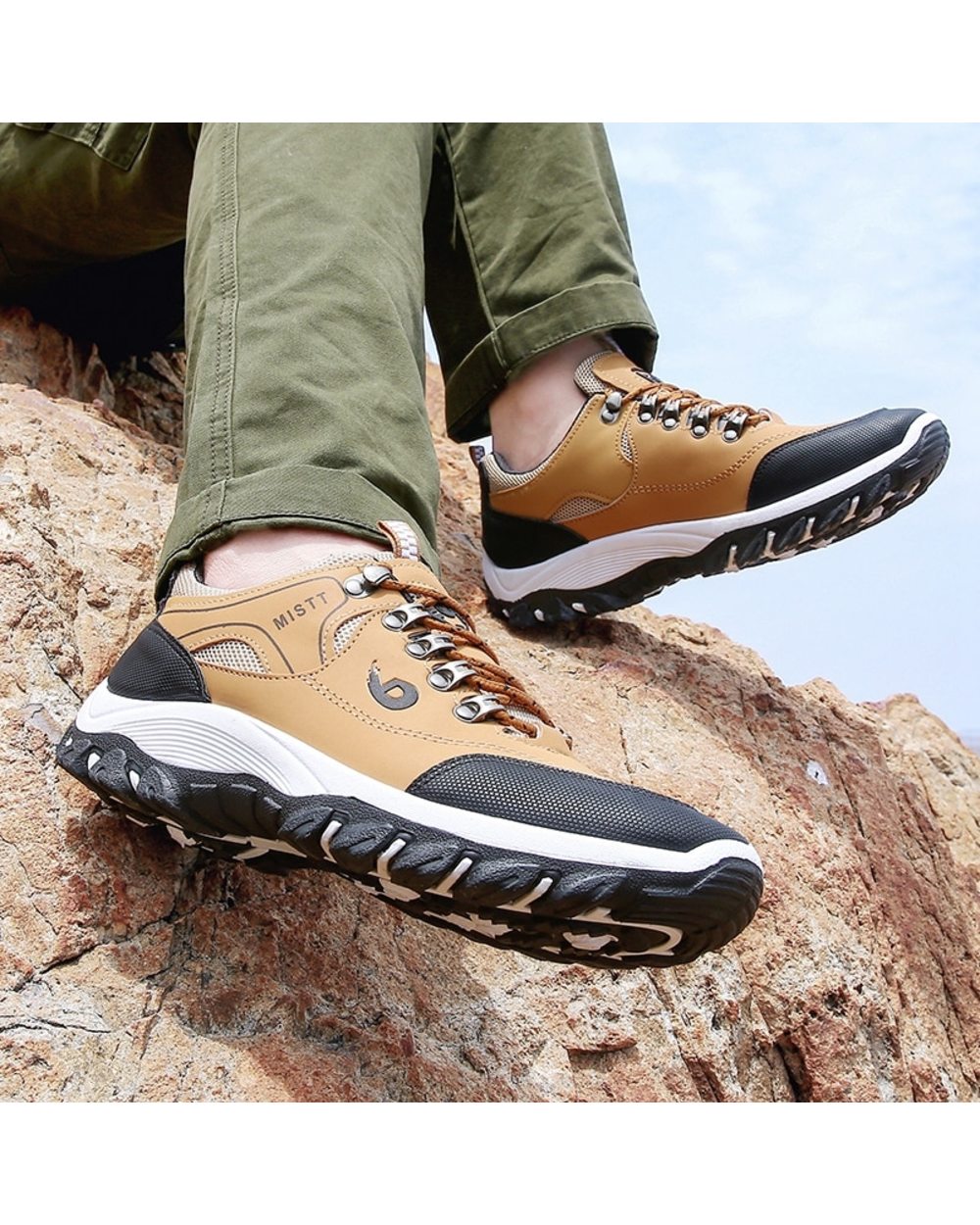 Outdoors Sneakers Waterproof Men's shoes Men Combat Desert Casual Shoes Zapatos Hombre Big Size 39-48 front-2