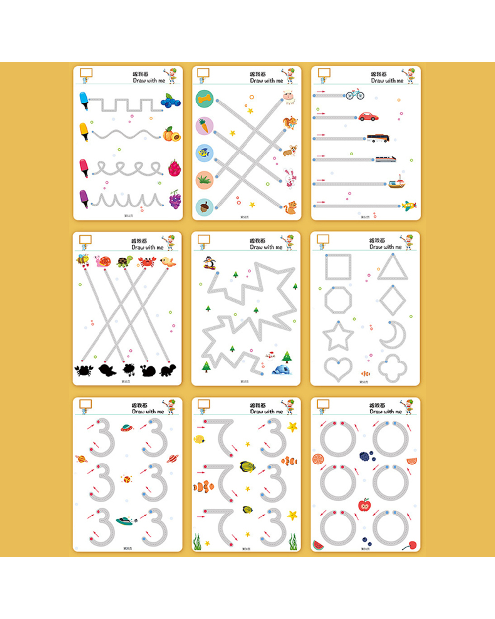 Magical Tracing Workbook Reusable Calligraphy Copybook Toddler Learning Activities For Kids Children Toys Education Sta front-5