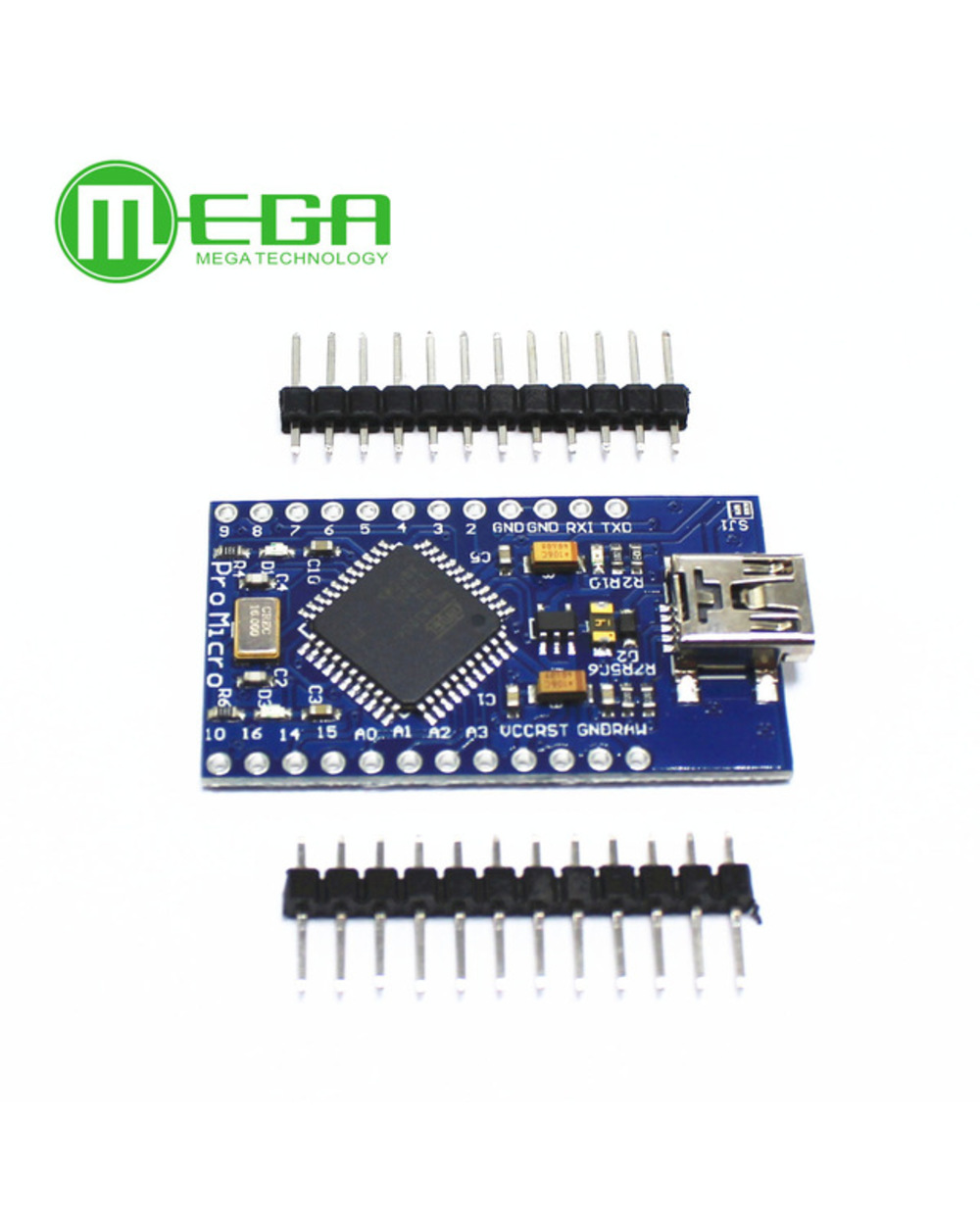 Pro Micro Atmega32u4 5V/16Mhz Module With 2 Row Pin Header Mini Usb Micro Usb For Arduino front-2