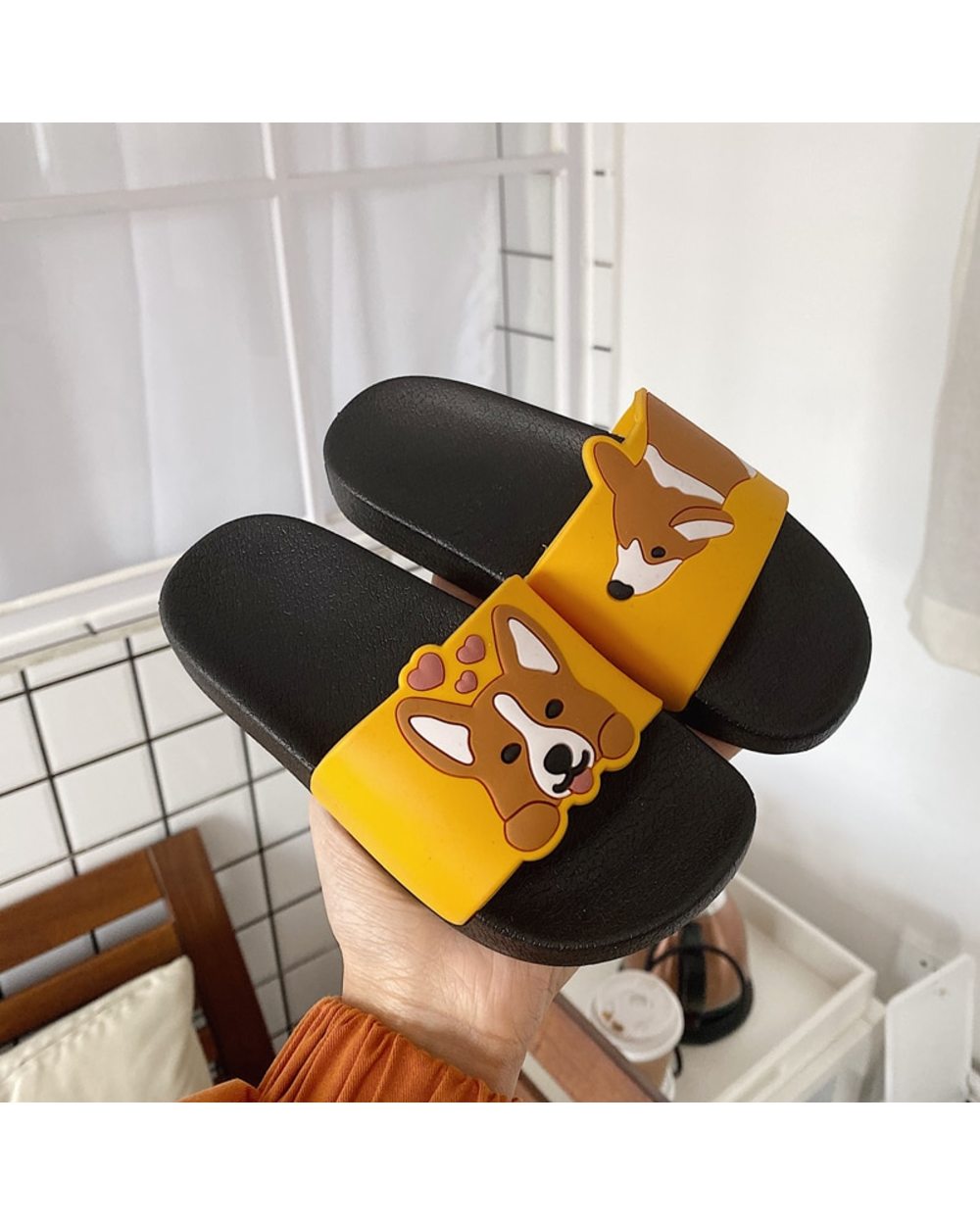 Corgi Thick Sole Girls Flat Shoes Beach Sandals fashion slippers for women summer slip on Slides for women front-0