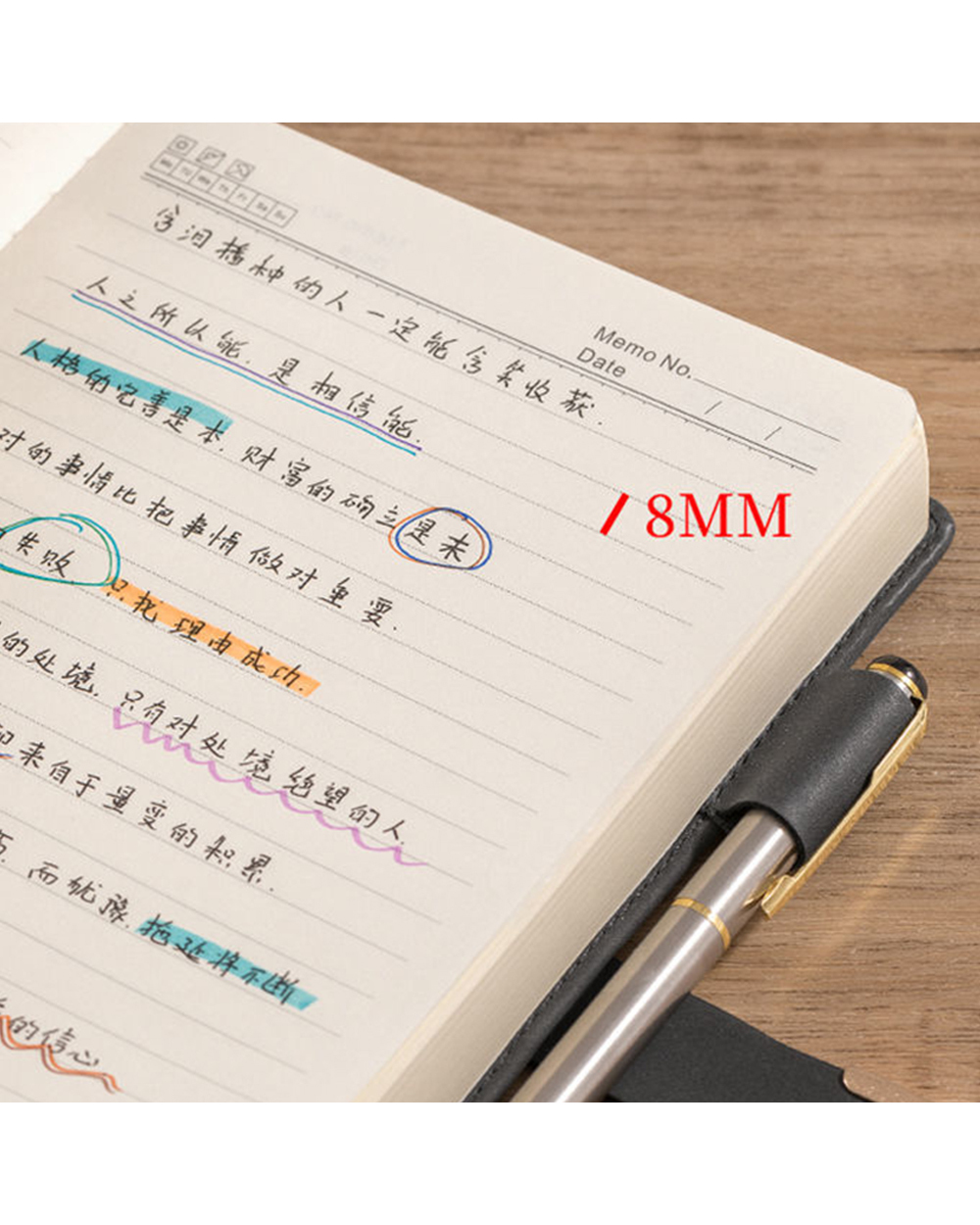 Super Thick! 416 Pages Leather Deer Notebook A5 Daily Notebook Business Office Daily Work Notepad For 1-2 Years Writing front-1