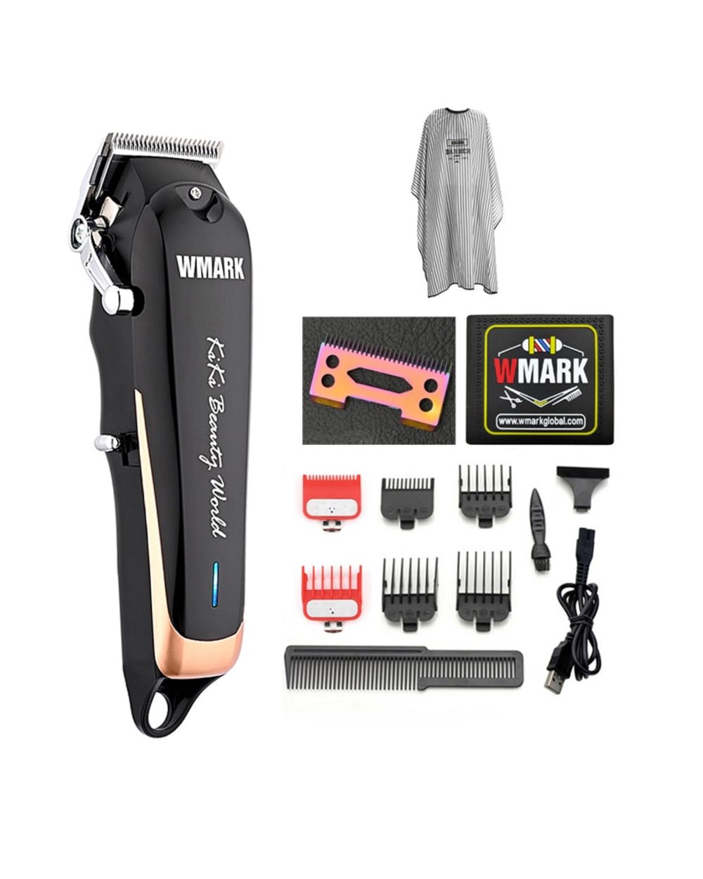 Wmark Ng-103Plus Ng-103B Professional Cordless Hair Clippers Hair Cutter Hair Cutting Machine Hair Trimmer 6500 Rpm front-2