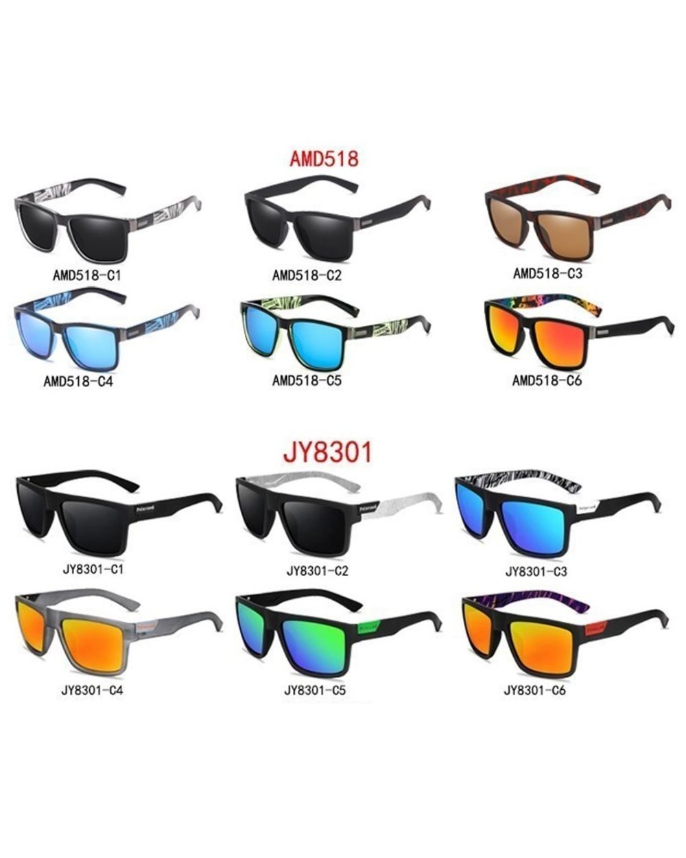 New Luxury Polarized Sunglasses Classic Vintage Square Polaroid Sun Glasses Men Beach Surfing Shades Glasses Uv400 Ócul front-2