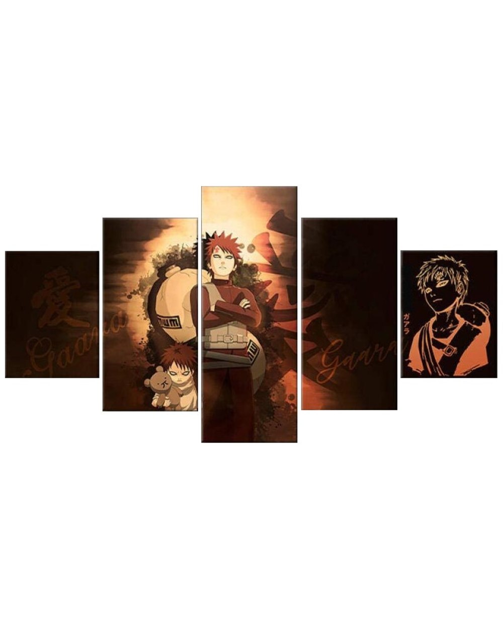 Anime Manga Figure Leader of Sand Village Picture Print Anime 5 Panel Canvas Art Wall Decor front-2