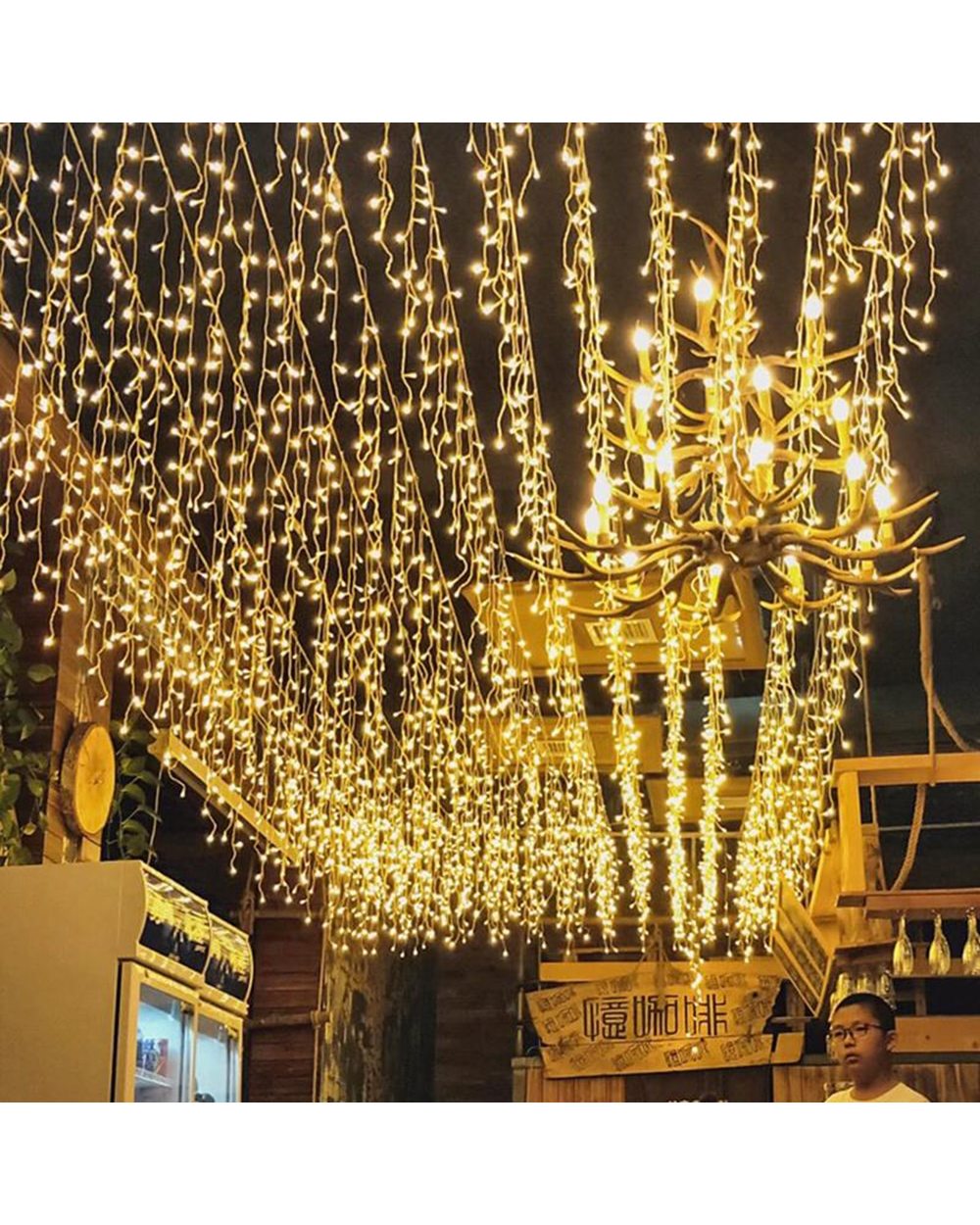 4/12M Icicle String Lights Christmas Fairy Lights Outdoor Decoration Droop 0.6m Led Curtain New Year Party Garland Light front-4