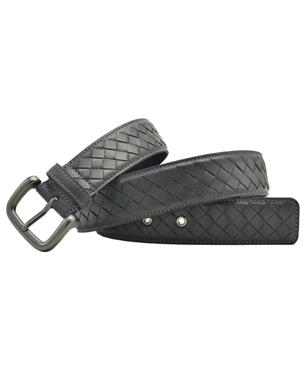 Western Hand Brided Black Coffee Blue Leather Pin Buckle Men Belt Fashion Jeans Causal Pants Belt front-5