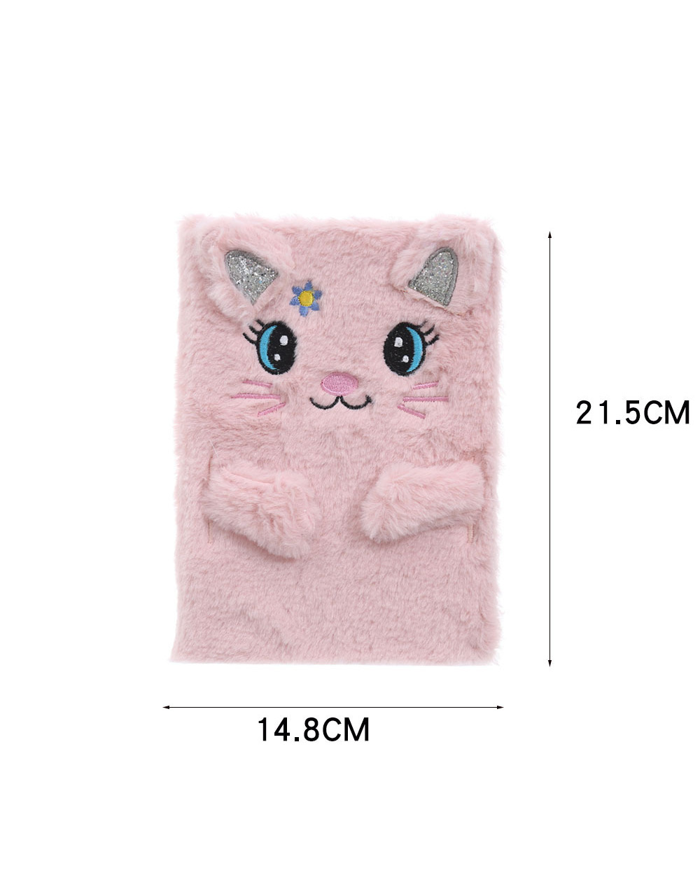 Cute Cat Notebook With Lock Kawaii Unicorn Diary Journal A5 Agenda Planner Organizer Wonderful Plush Note Book School S front-4