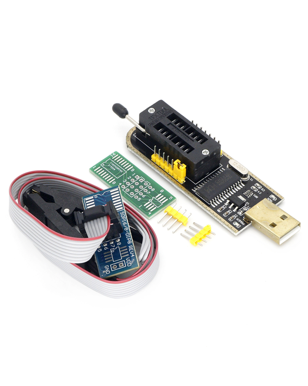 Ch341 24 25 Series Eeprom Flash Bios Usb Programmer Module + Soic8 Sop8 Test Clip For Eeprom 93Cxx / 25Cxx / 24Cxx front-5