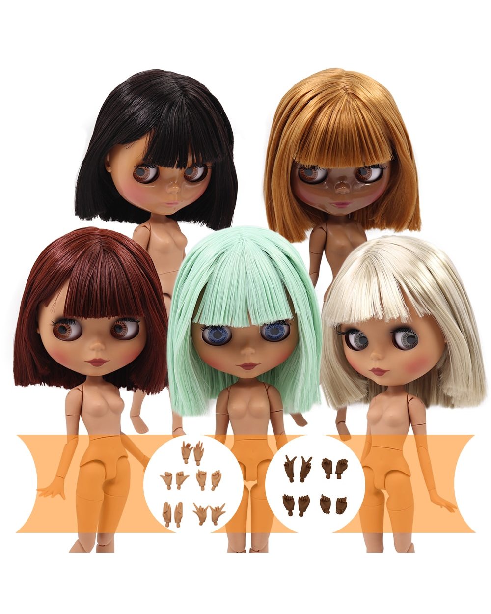 Blyth Doll 1 6 joint body 30 cm BJD frosted face or glossy face DIY fashion doll girl front-0
