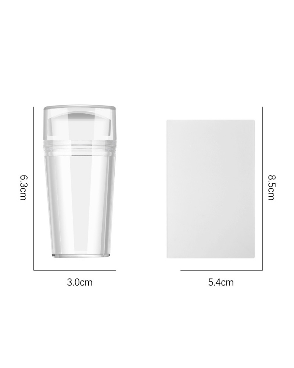 Clear jelly stamper- silicone stamper-clear nail stamper front-5