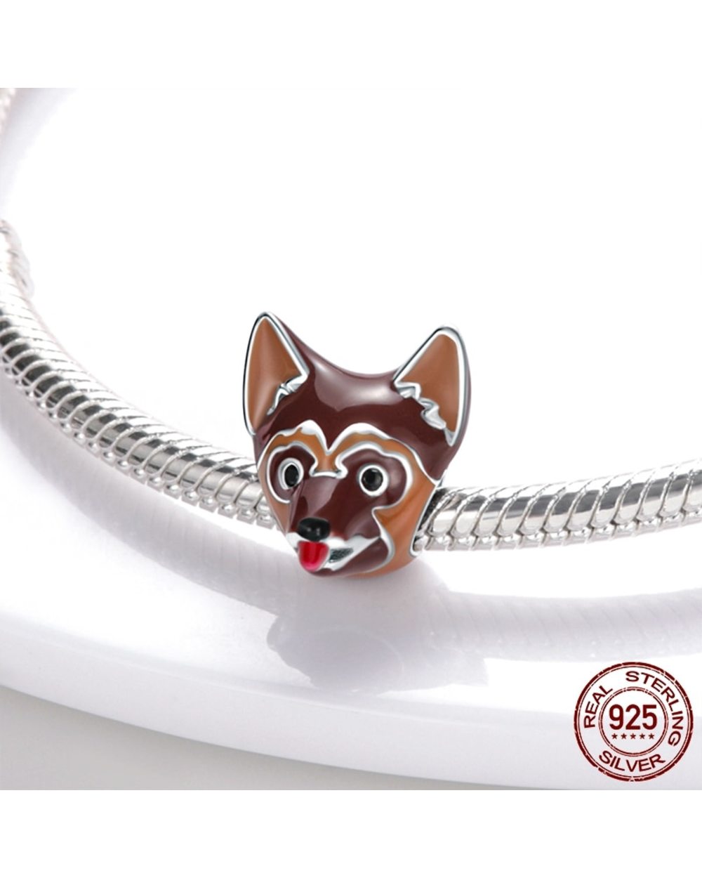 German Shepherd Dog Beads fit Pandora Charms Bracelet Original Charm Beads Jewelry Making Jewellery front-1