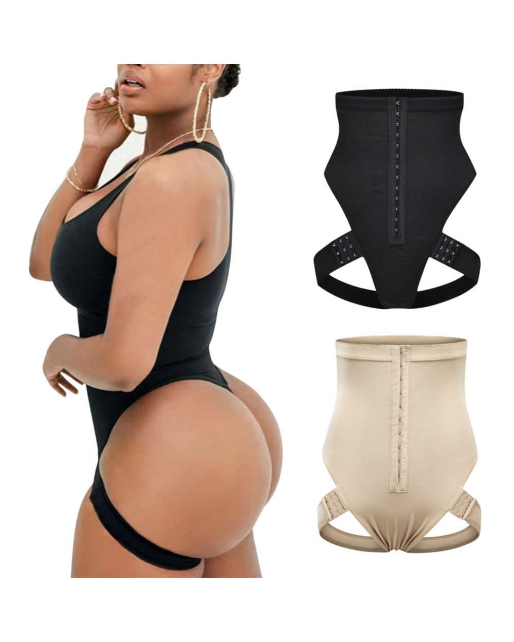 Butt Lifter Tummy Control Panties Booty Lift Pulling Underwear Body Shaper Waist Trainer Corset Body Shapewear Plus Siz front-1
