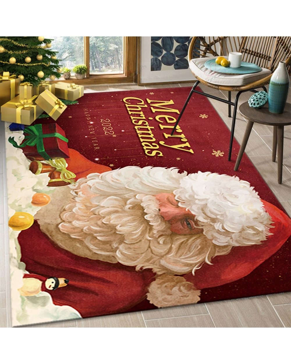 Entrance Door Mat Christmas Decoration Carpet Coffee Table Living Room Santa Mat Bedroom Decoration Tapete Bathroom Mat front-0