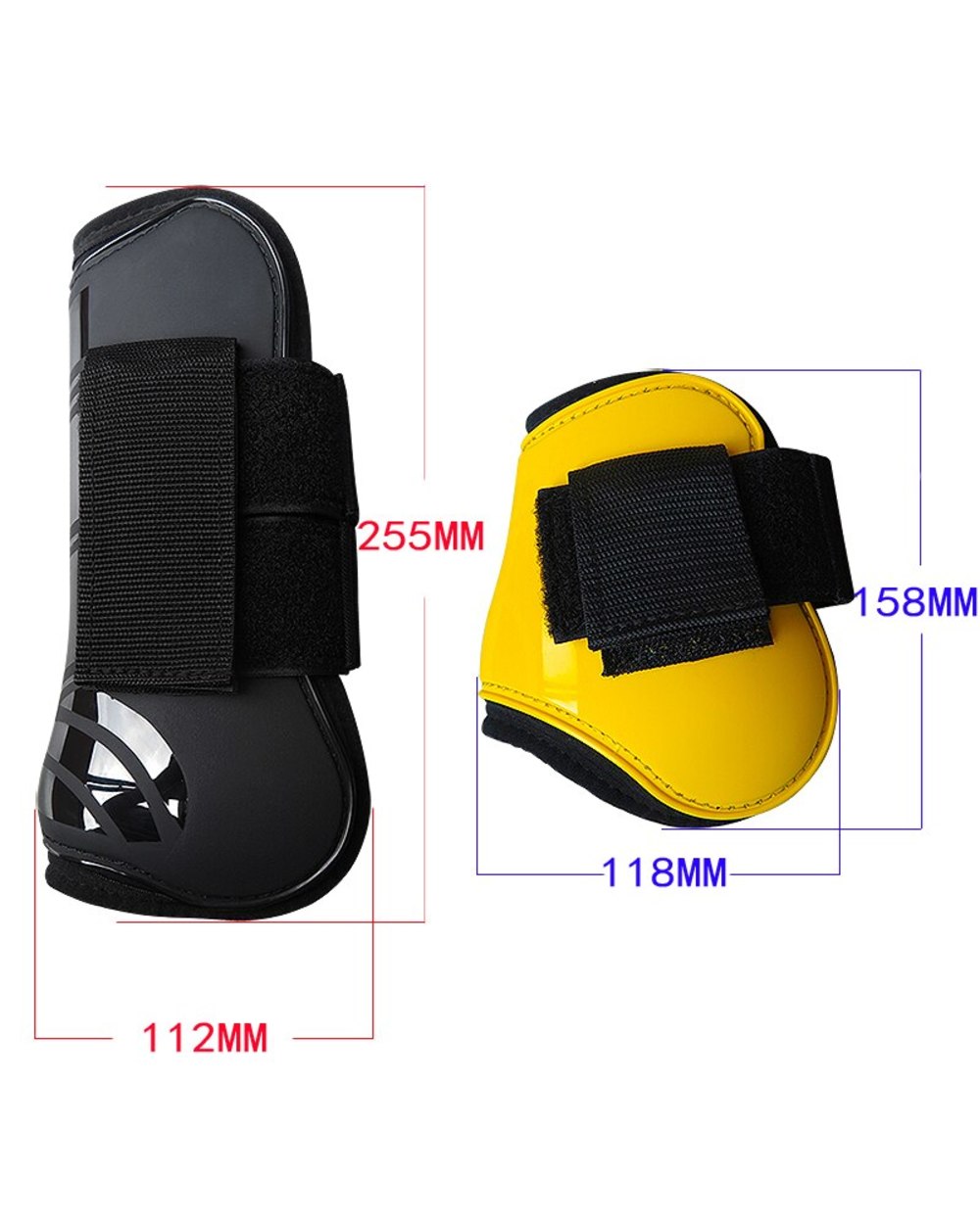 horse tendon boots hard shell neoprene lining To protect horse front-4