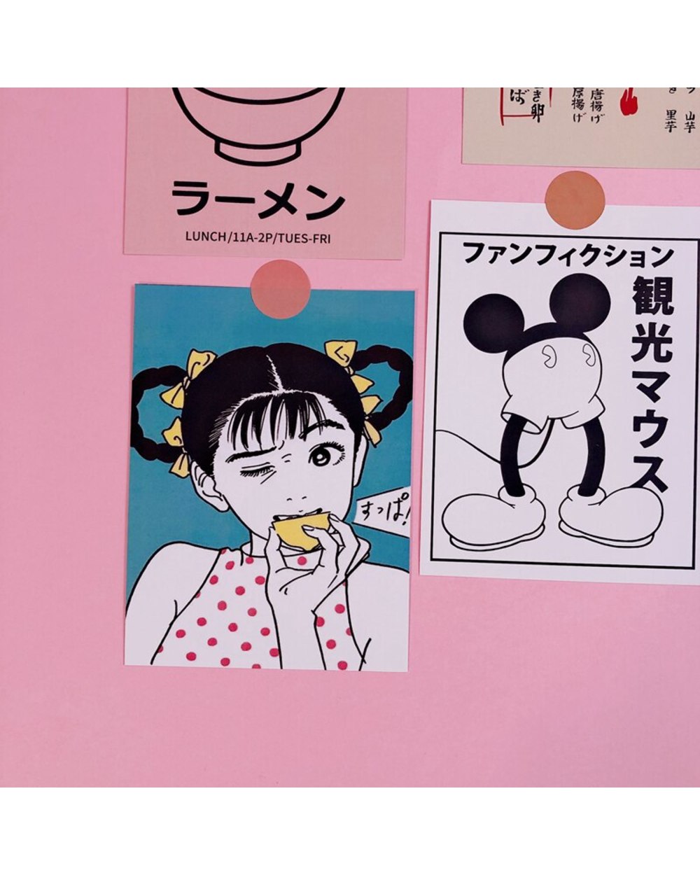 Japanese Retro Comic Book Style Oversized Sticker Room Wall Decoration Sticker Hand Account Book Card Postcard front-3