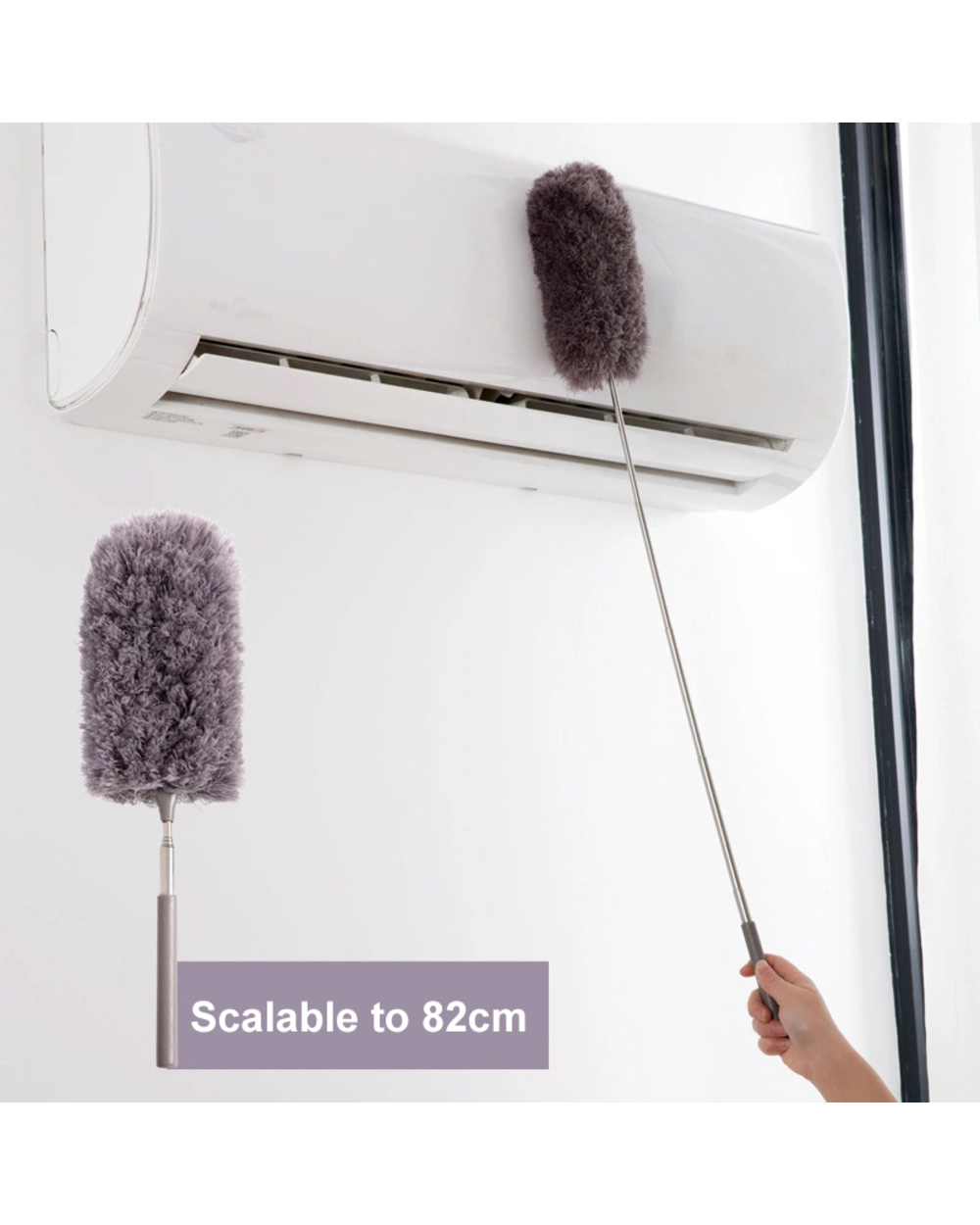 Microfiber Duster Brush Extendable Hand Dust Cleaner Anti Dusting Brush Home Air-Condition Car Furniture Cleaning front-4