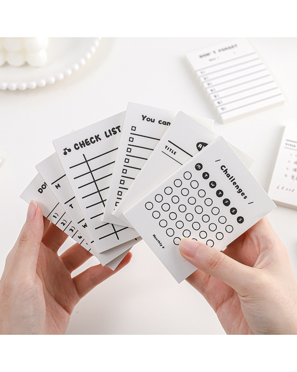 50 Sheets Memo Notes Writing Pads Scarpbook Message Notes Notepads Chesk List To Do List Memo Stationery Office School front-0