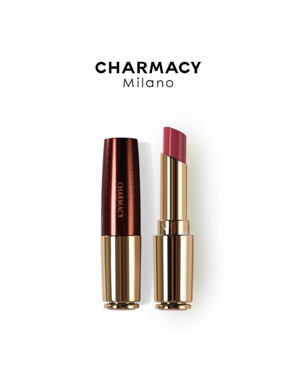 CHARMACY Nude Moist Luxury Lipstick 8 Natural Colors Easy to Wear Lip Stick Red Shimmer Lipsticks Women Beauty Cosmetic front-3