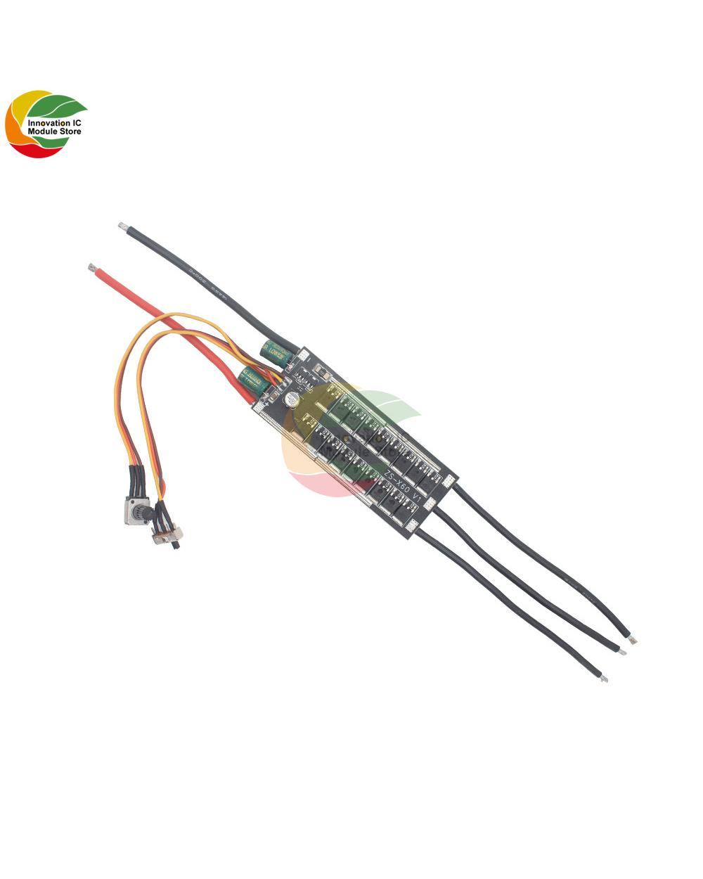 Dc6-24V 1000W Bldc Three-Phase Dc Brushless Hallless Driver Board With Forward Reverse Switch Plc0-5V Analog Input Cont front-5