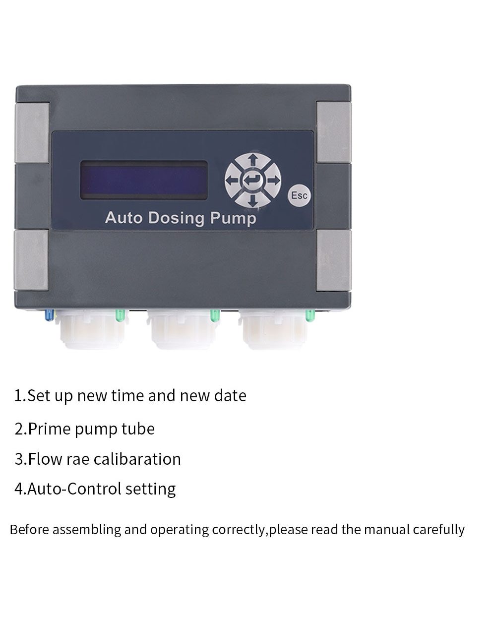 Jebao Doser 4Channel Programmable Auto Dosing Pump Peristaltic Metering Liquid Pumps For