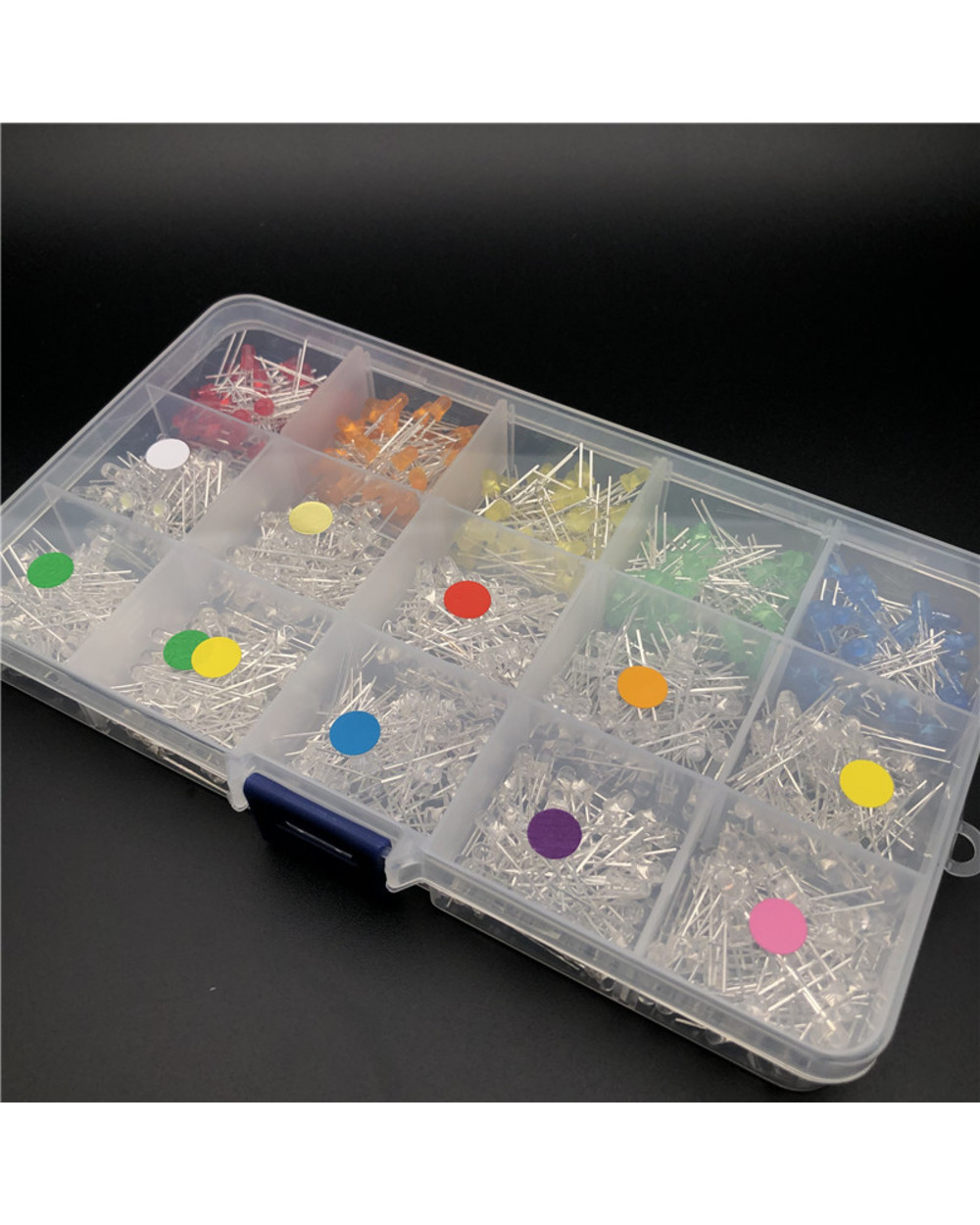3Mm 15 Colors Lights Emitting Diodes Assortment Set Kit For Arduino Bright White Red Blue Green Yellow Pink Purple F3 D front-0