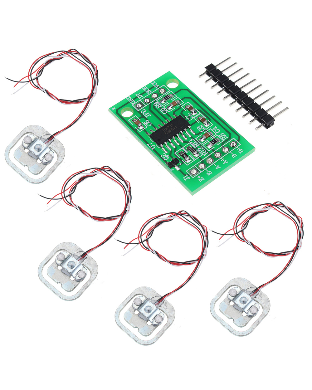 4Pcs Human Scale Load Cell Weight Sensors + Hx711 Ad Module Weight Sensor Electronic Scale Weighing Pressure Sensor Diy front-0