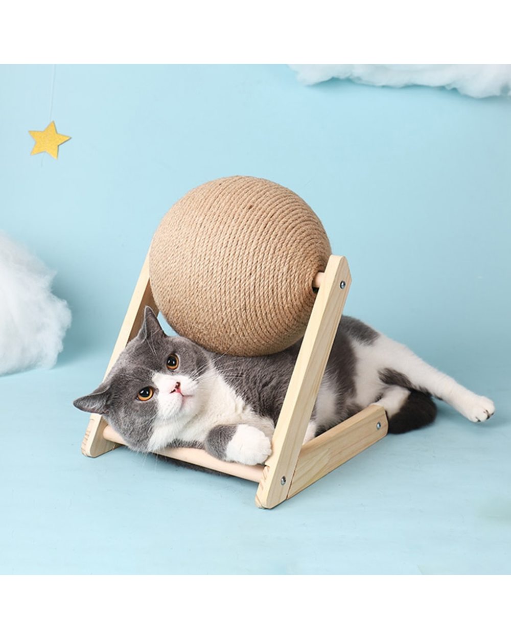 Cat Scratching Ball Toy Kitten Sisal Rope Ball Board Grinding Paws Toys Cats Scratcher Wear-resistant Pet Furniture front-1