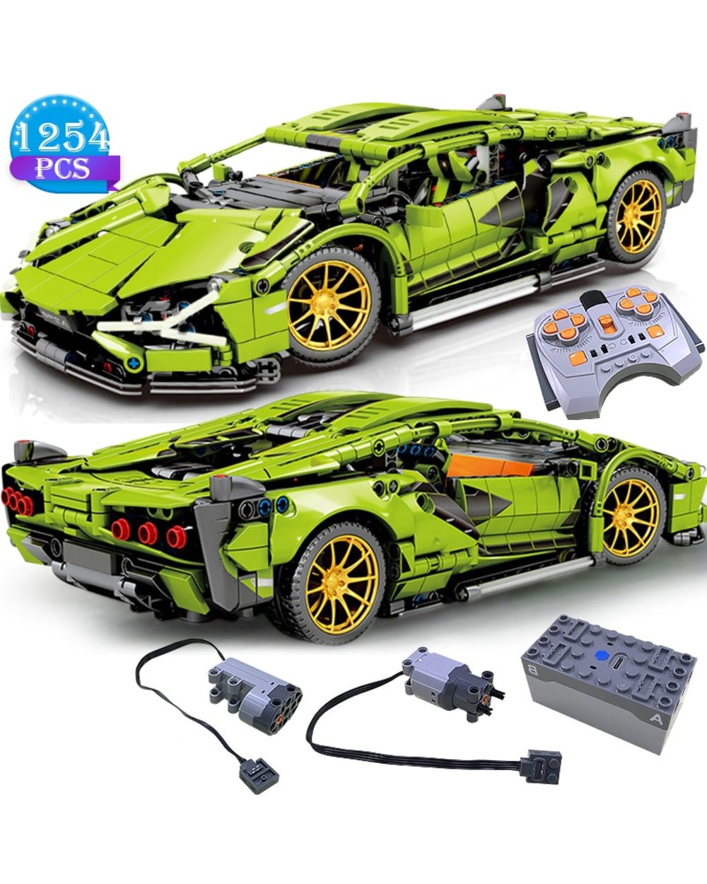 Famous Car Series Model Remote Control Electric Version Competitive Racing Building Blocks Boys Favorite Assembly Toys front-0