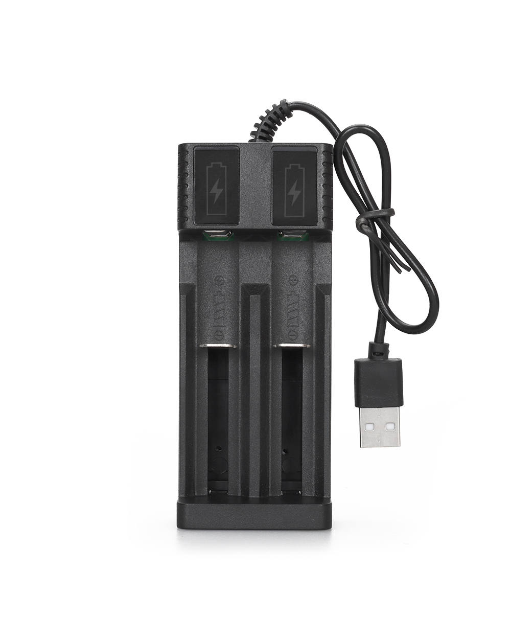 Zhiyitech 18650 Battery Charger Usb Charging 2 Slots Smart And Safety 18650 Li-Ion Rechargeable Battery Charger front-5